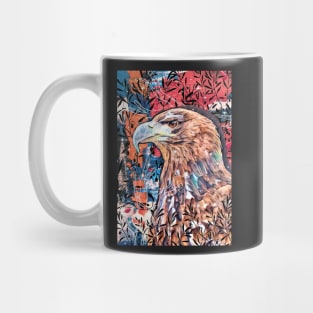 Mystical brown eagle sitting between twigs Mug